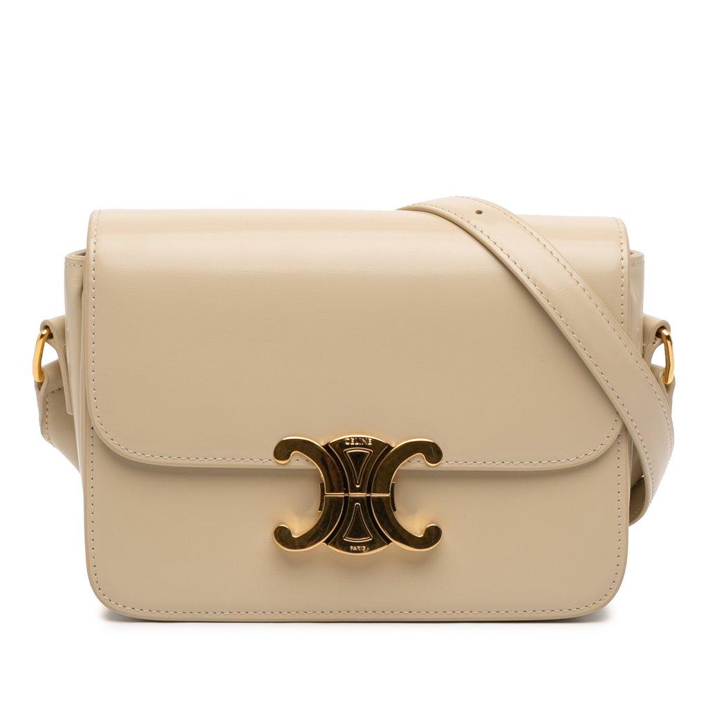 Celine Teen Shiny Calfskin Triomphe Crossbody