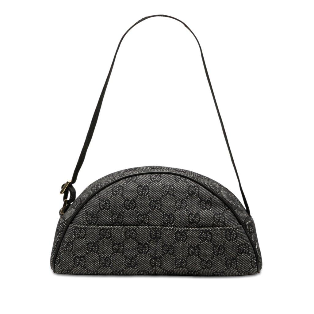 Gucci حقيبة كتف من قماش الدنيم بنقشة GG