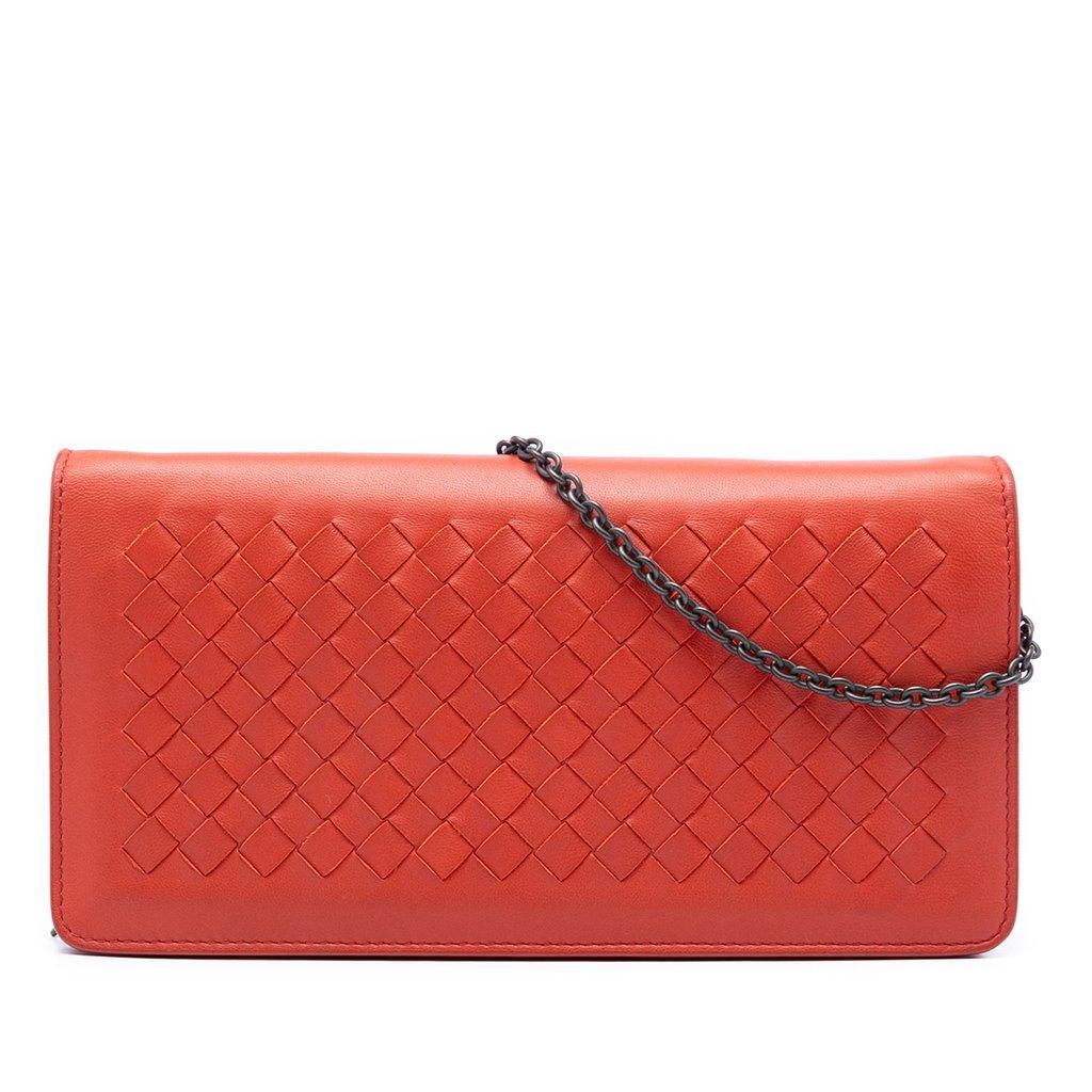 Bottega Veneta محفظة Nappa Intrecciato Continental على السلسلة