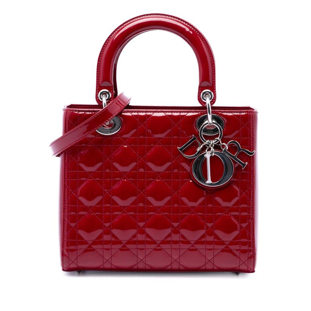 Dior Medium Patent Cannage Lady Dior