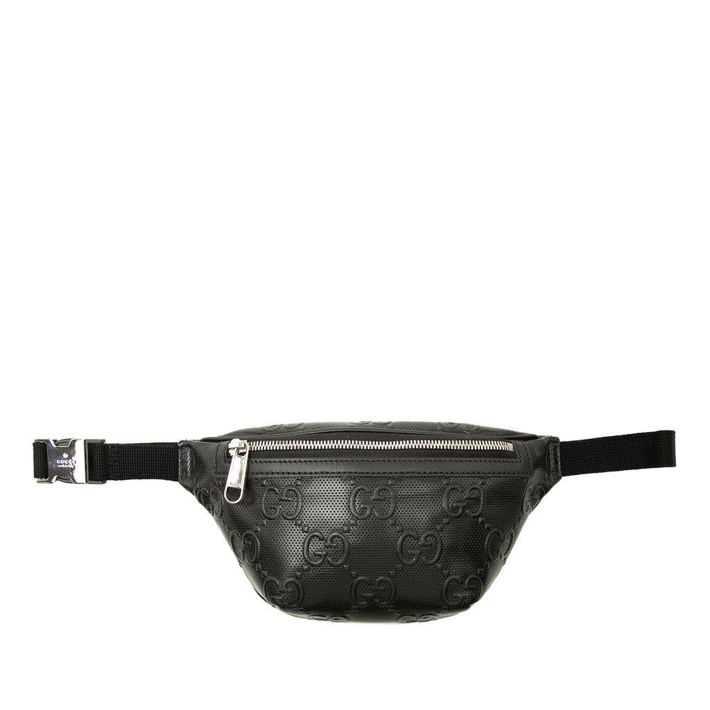 Gucci GG Embossed Perforated Leather Belt Bag