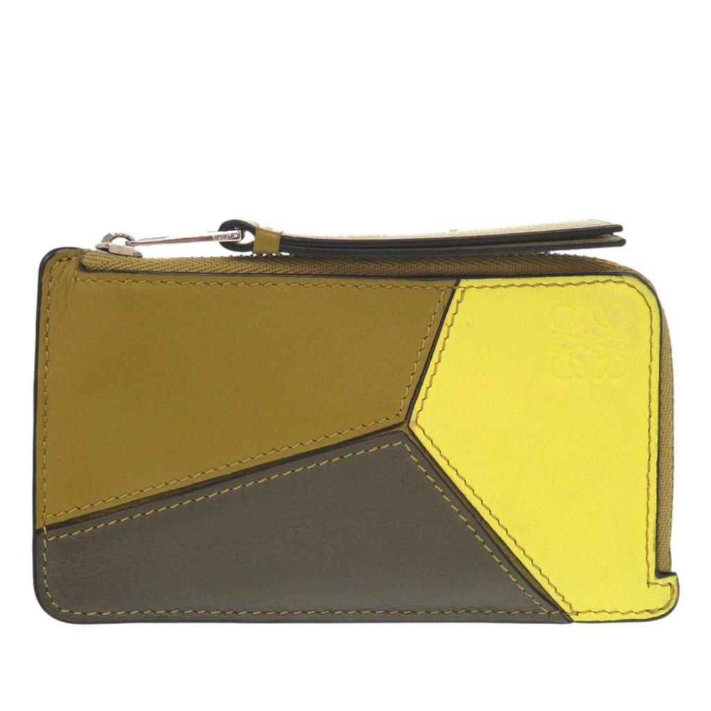 Loewe حامل بطاقات وعملات معدنية من جلد العجل ثلاثي الألوان
