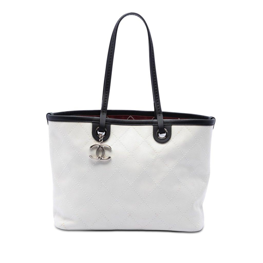 Chanel CC Quilted Caviar Shopping Fever Tote