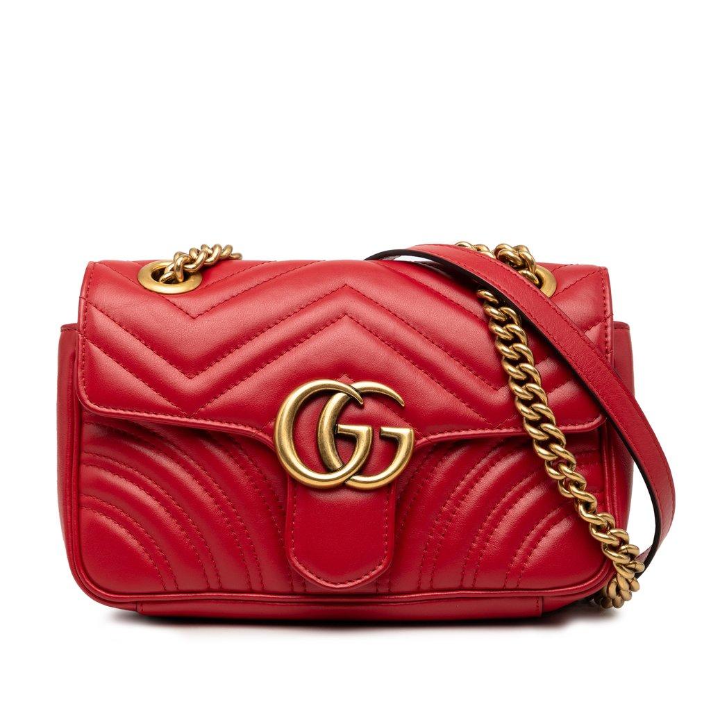 Gucci Small GG Marmont Matelasse Calfskin Shoulder Bag