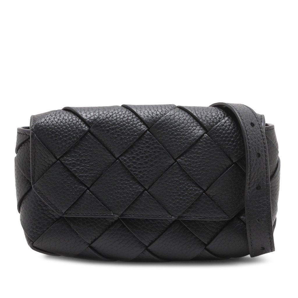 Bottega Veneta Grained Calfskin Intreccio Diago Belt Bag