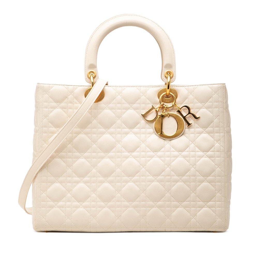 Dior Large Lambskin Cannage Lady Dior