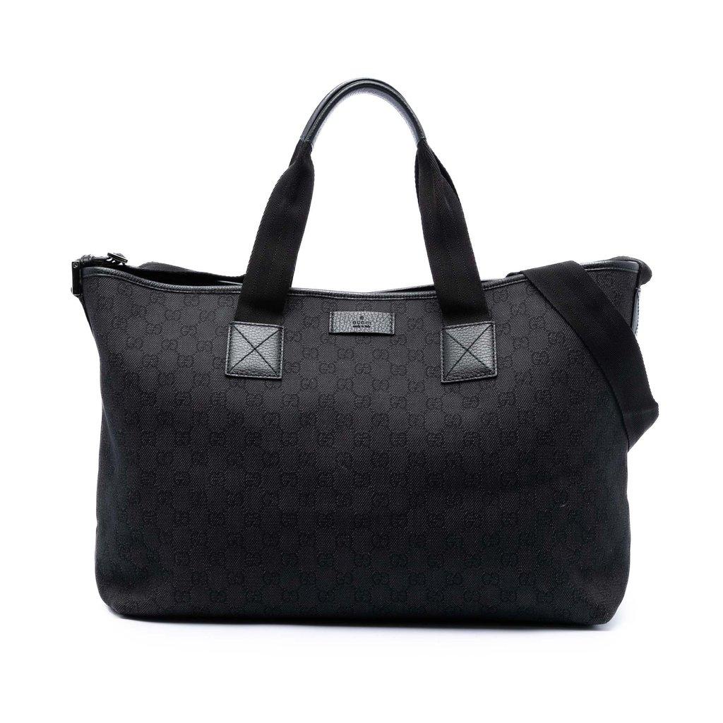 Gucci حقيبة ساتشل من قماش الدنيم GG