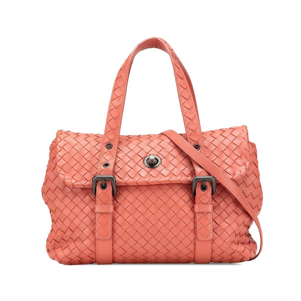 Bottega Veneta حقيبة جلدية انتريشياتو بقلاب