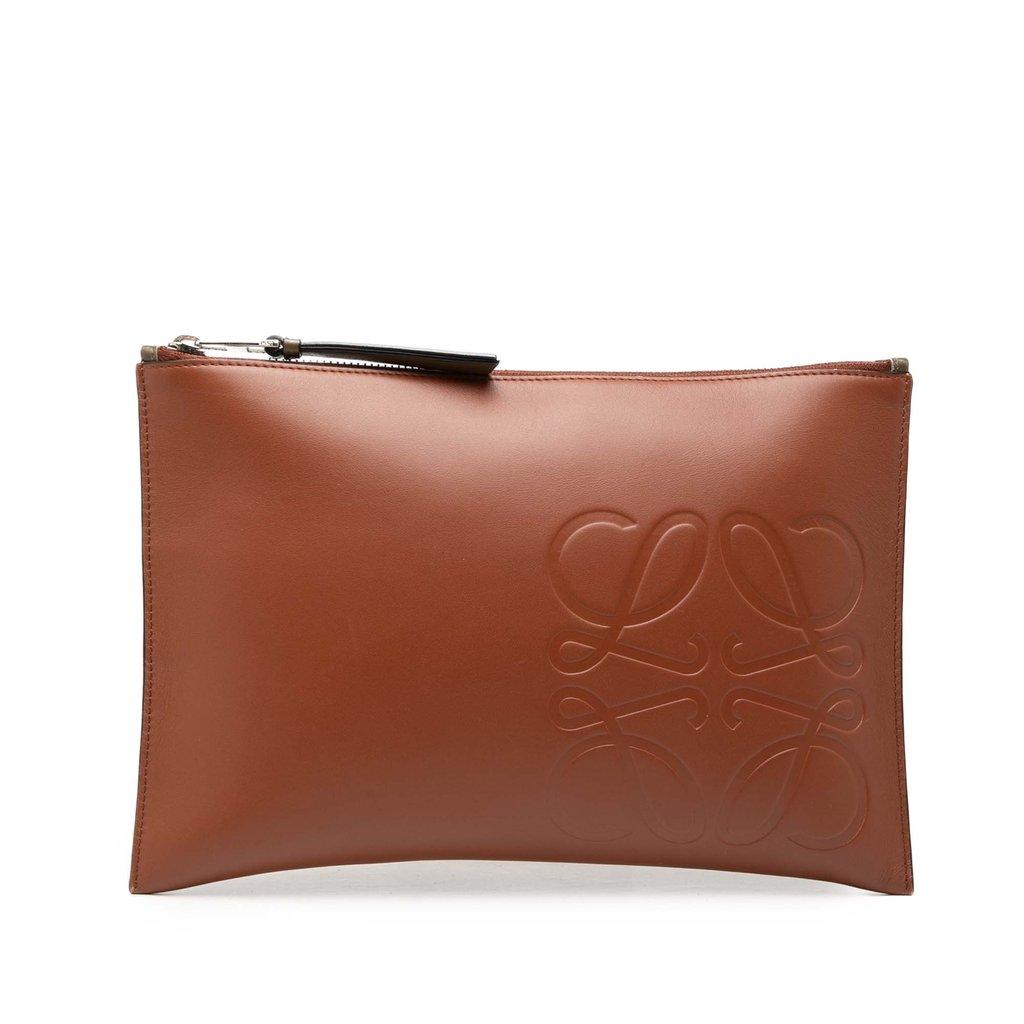 Loewe حقيبة جلدية مسطحة من نوع Anagram