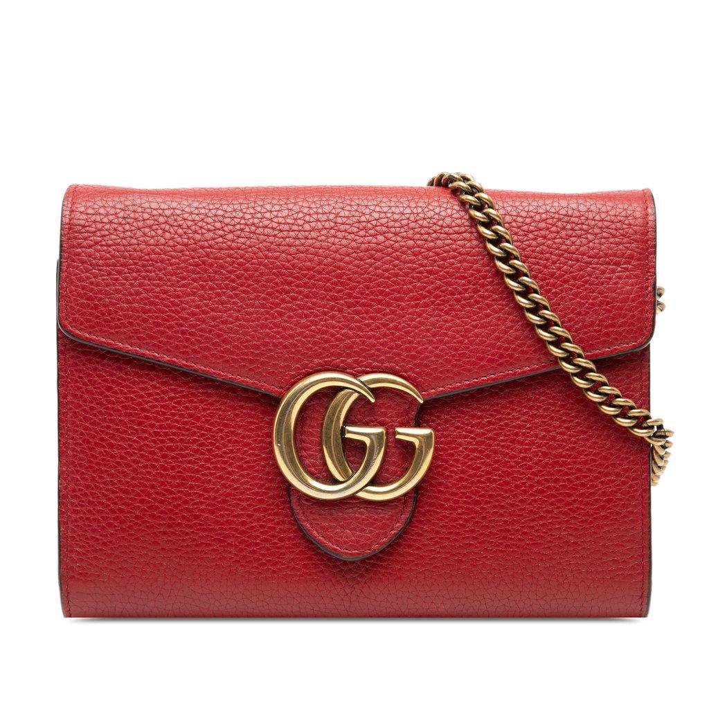 Gucci محفظة جلدية من جي جي مارمونت مع سلسلة