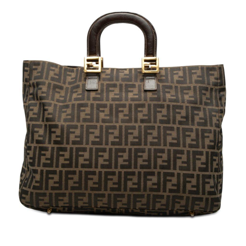 Fendi Large Zucca Canvas Twins Tote