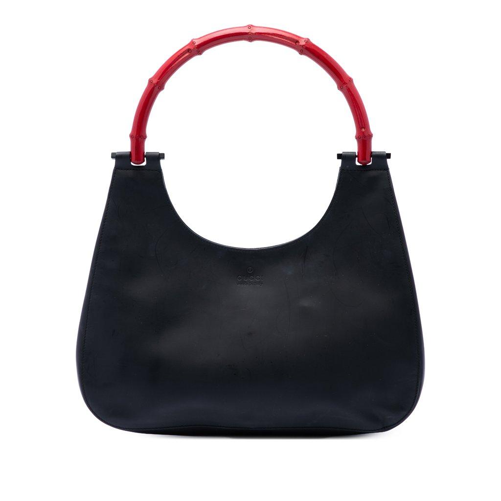 Gucci Calfskin Bamboo Handbag