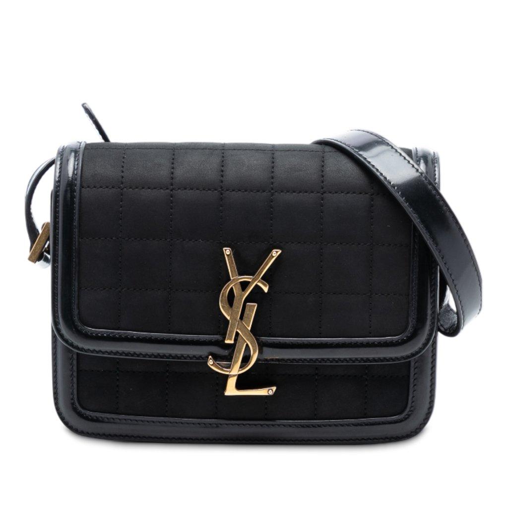 Saint Laurent حقيبة صغيرة من جلد الغزال المبطن من نوع سولفرينو، مع علبة