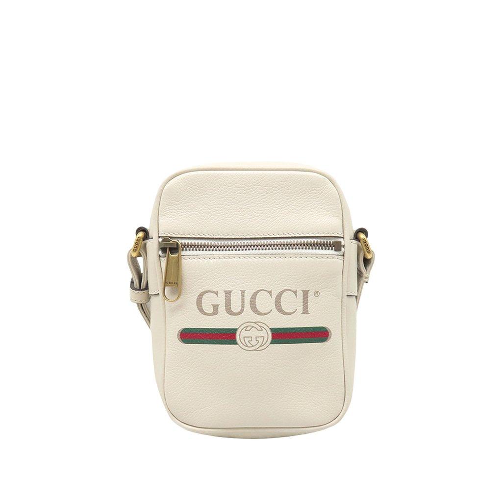Gucci Mini Grained Calfskin Logo Crossbody