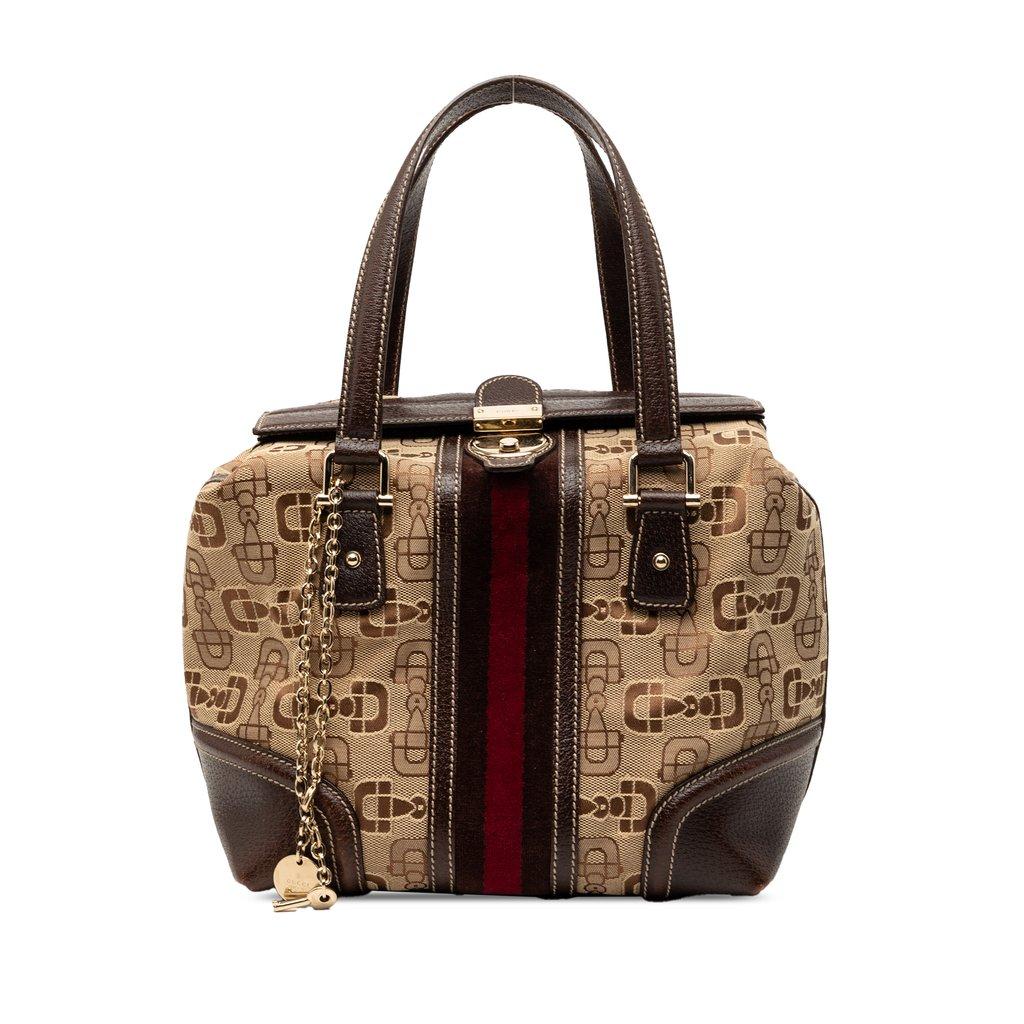 Gucci حقيبة يد من قماش الكانفاس بتصميم كنز على شكل لجام حصان