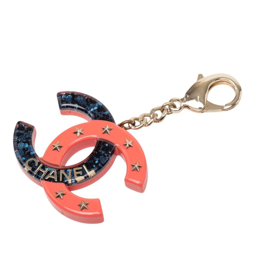 Chanel CC Star Motif Resin Bag Charm &  Key Ring