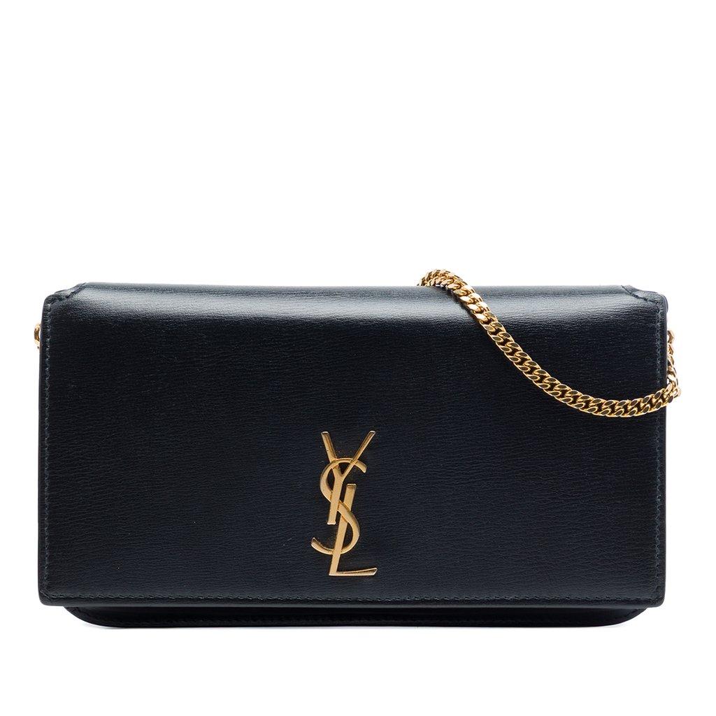 Saint Laurent Smooth Calfskin Monogram Cassandre Phone Holder