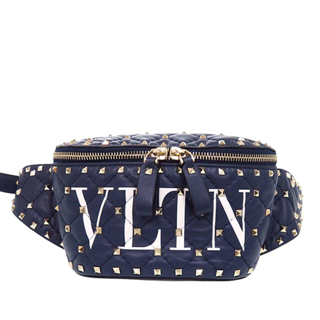 Valentino Quilted Lambskin VLTN Rockstud Spike Belt Bag
