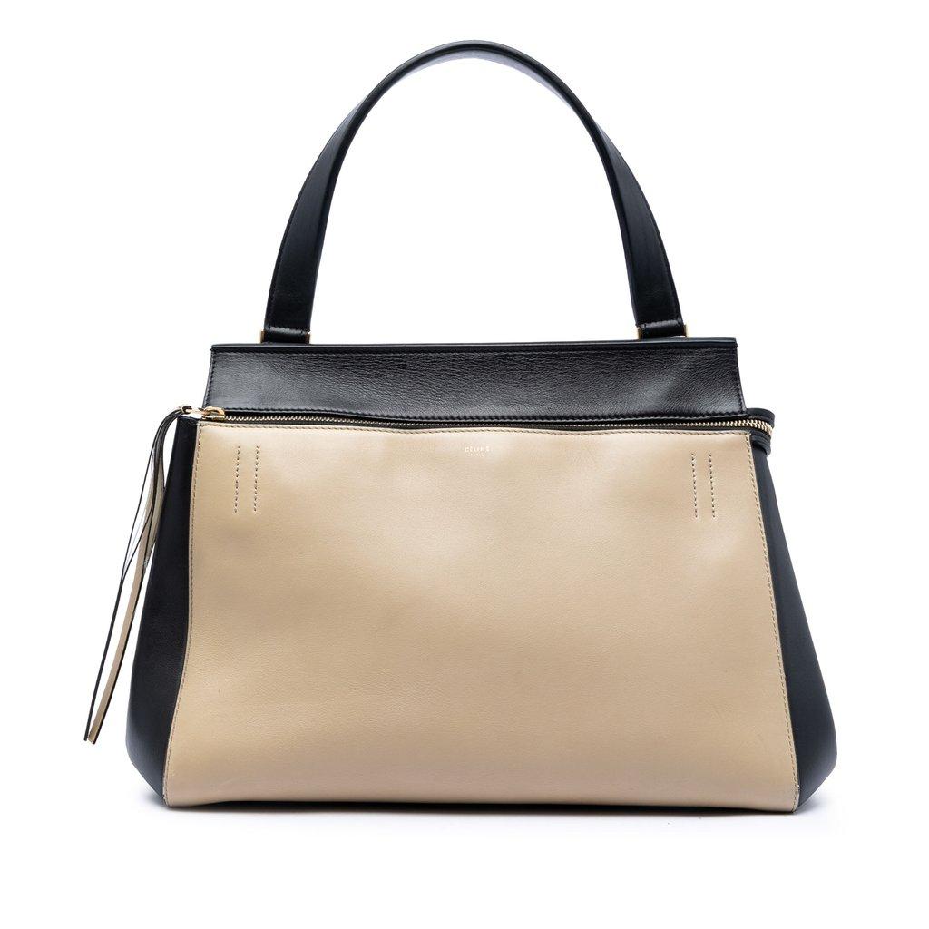 Celine Medium Bicolor Leather Edge Handbag