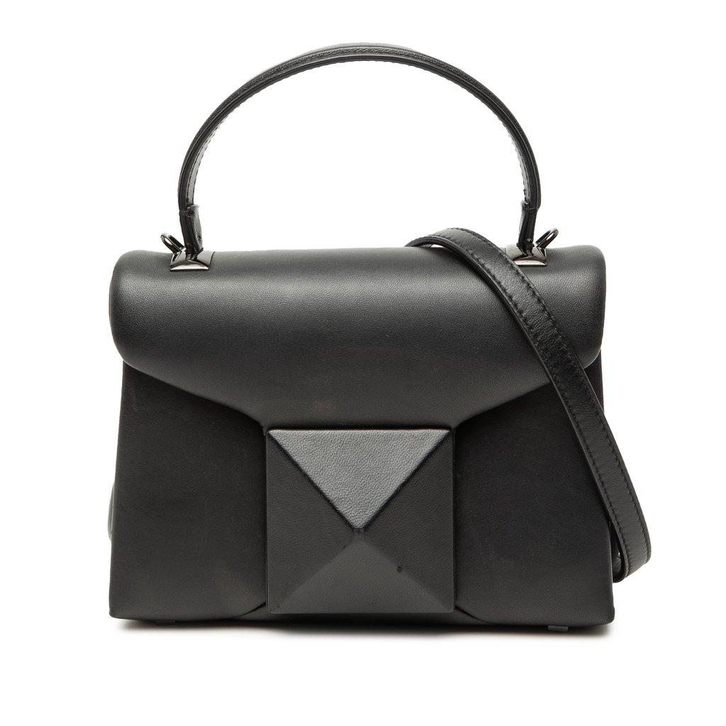 Valentino Mini Leather One Stud Top Handle Bag