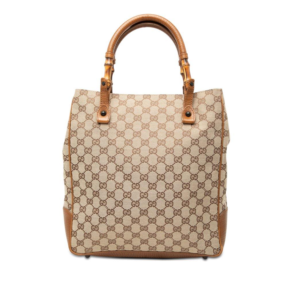 Gucci GG Canvas Bamboo Tote