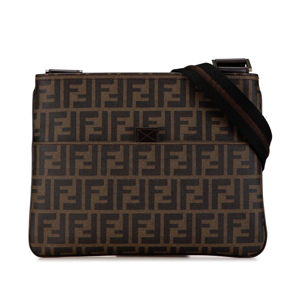 Fendi حقيبة كروسبودي من قماش زوكا المطلي