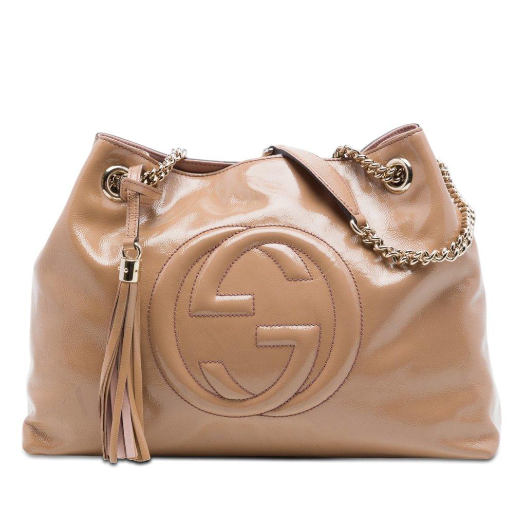 Gucci Medium Patent Soho Chain Tote