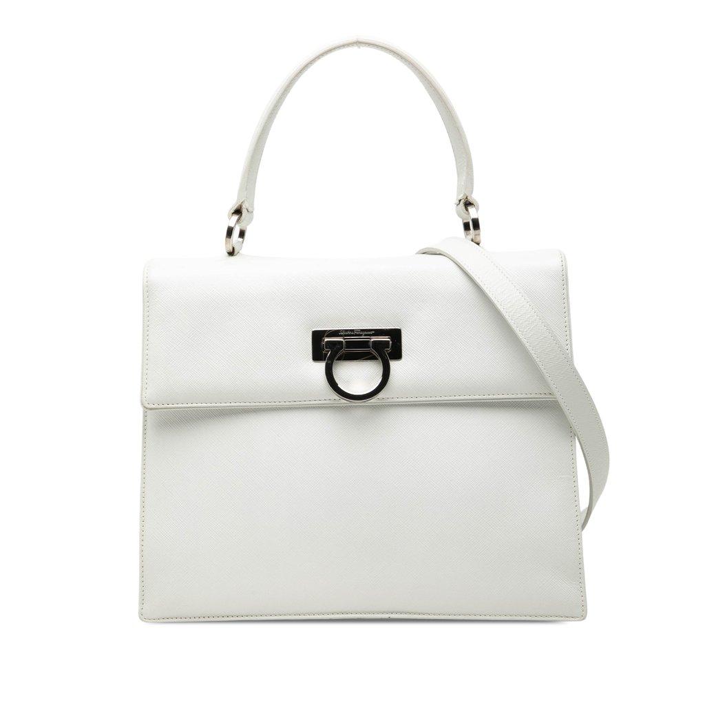 Ferragamo Leather Gancini Satchel