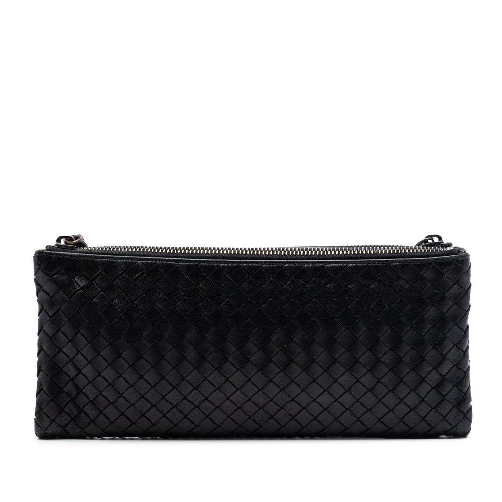 Bottega Veneta Nappa Intrecciato Double Zip Clutch