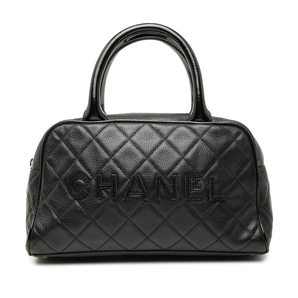 Chanel Quilted Caviar Bowler Handbag