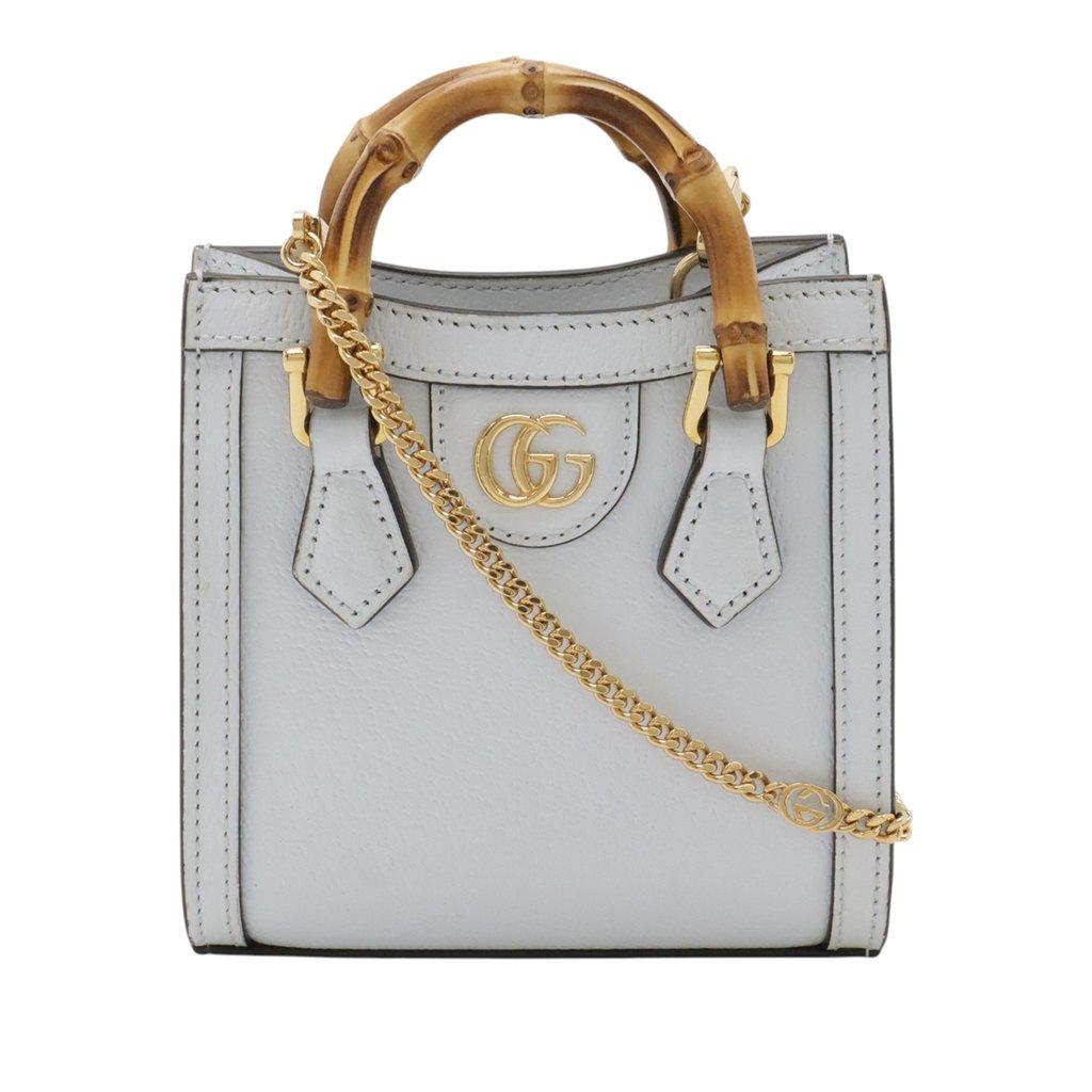 Gucci Super Mini Calfskin Bamboo Diana Satchel