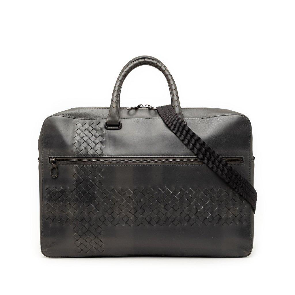 Bottega Veneta حقيبة أعمال من جلد نابا مزخرفة من إنترتشياتو