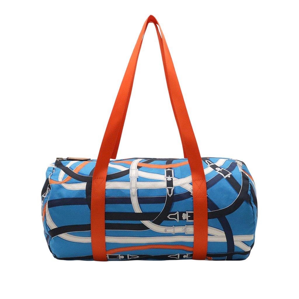 Hermès Silk and Barenia Cavalcadour Airsilk Duffle Bag 38