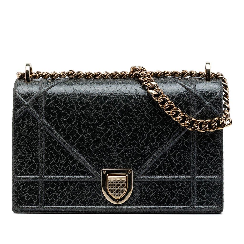 Dior Medium Crackled Deerskin Diorama Flap