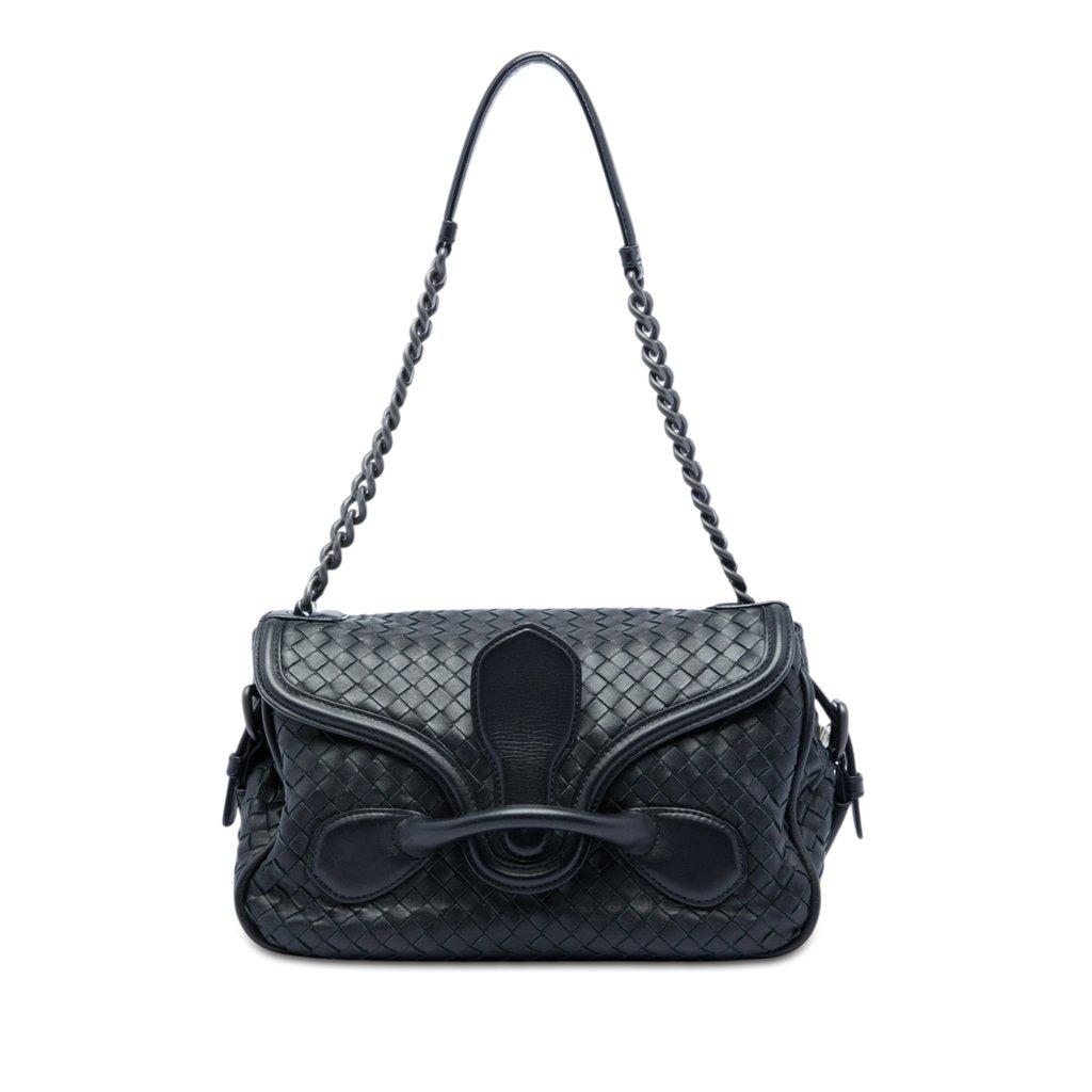 Bottega Veneta Nappa Intrecciato Rialto Shoulder Bag