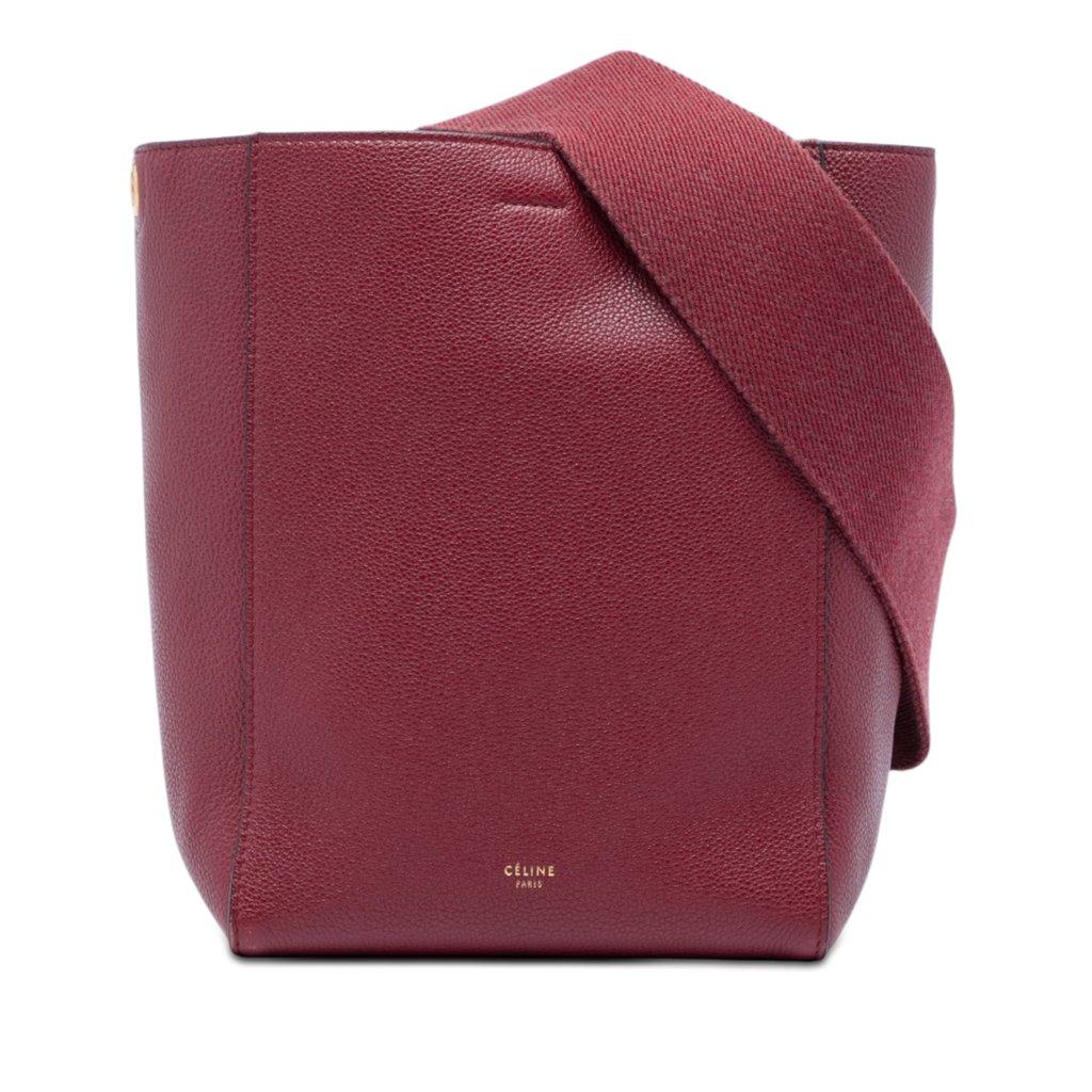 Celine Small Leather Seau Sangle Bucket Bag