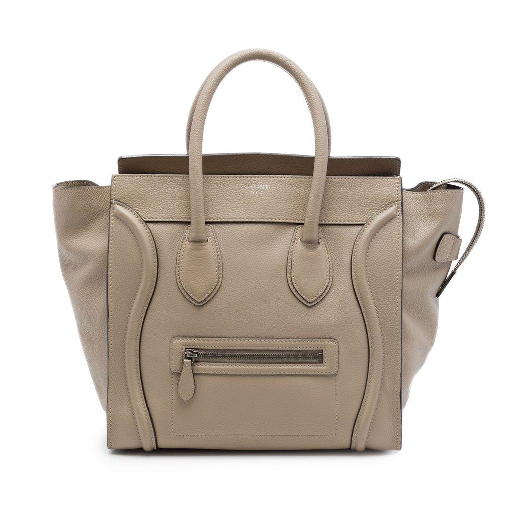 Celine Mini Drummed Calfskin Luggage Tote