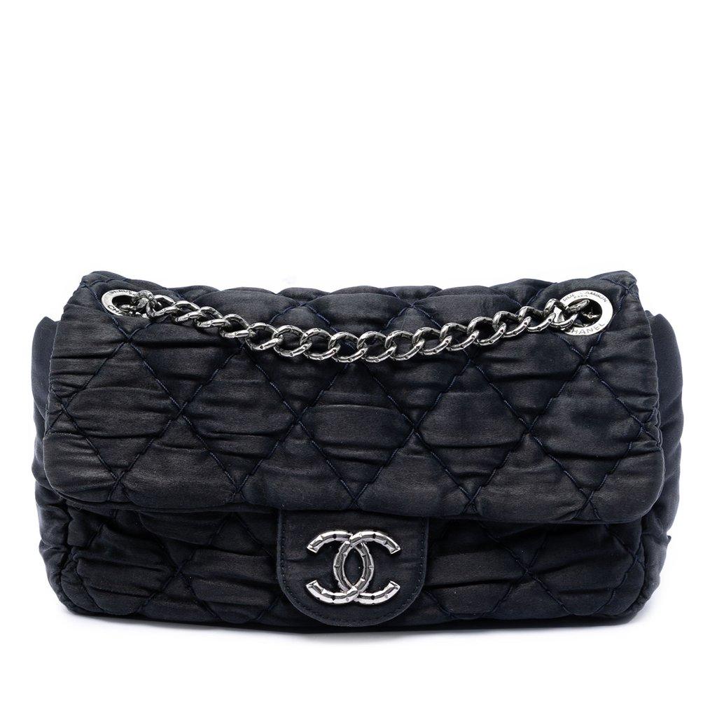 Chanel Medium CC Quilted Satin Single Flap