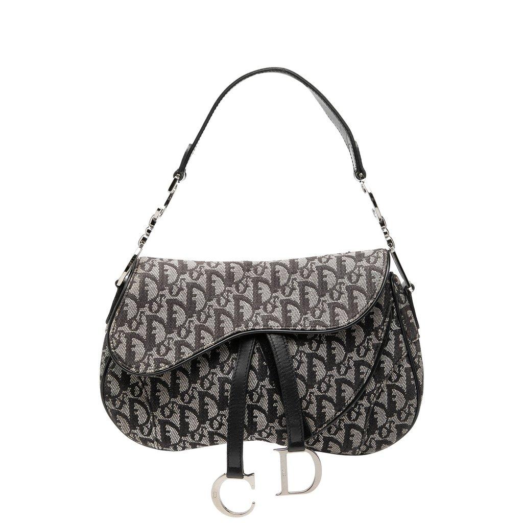 Dior Diorissimo Canvas Double Saddle Bag