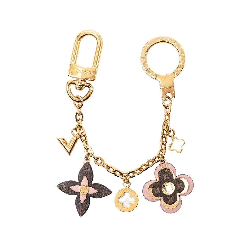 Louis Vuitton Gold Plated Blooming Flowers Chain Bag Charm and Key Holder