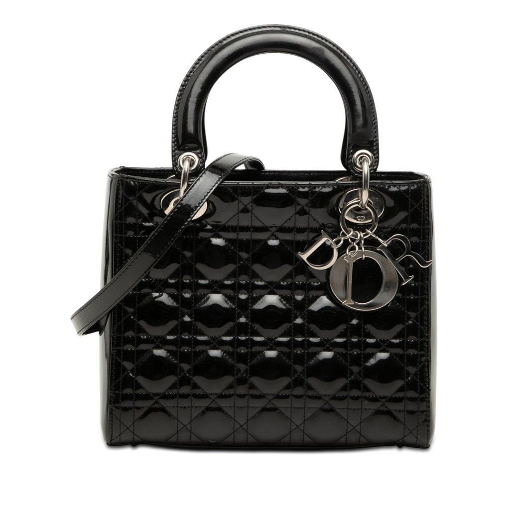 Dior Medium Patent Cannage Lady Dior