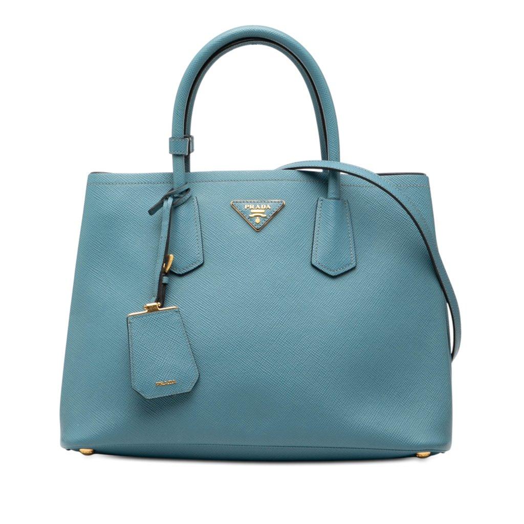 Prada حقيبة سافيانو كوير متوسطة الحجم مزدوجة