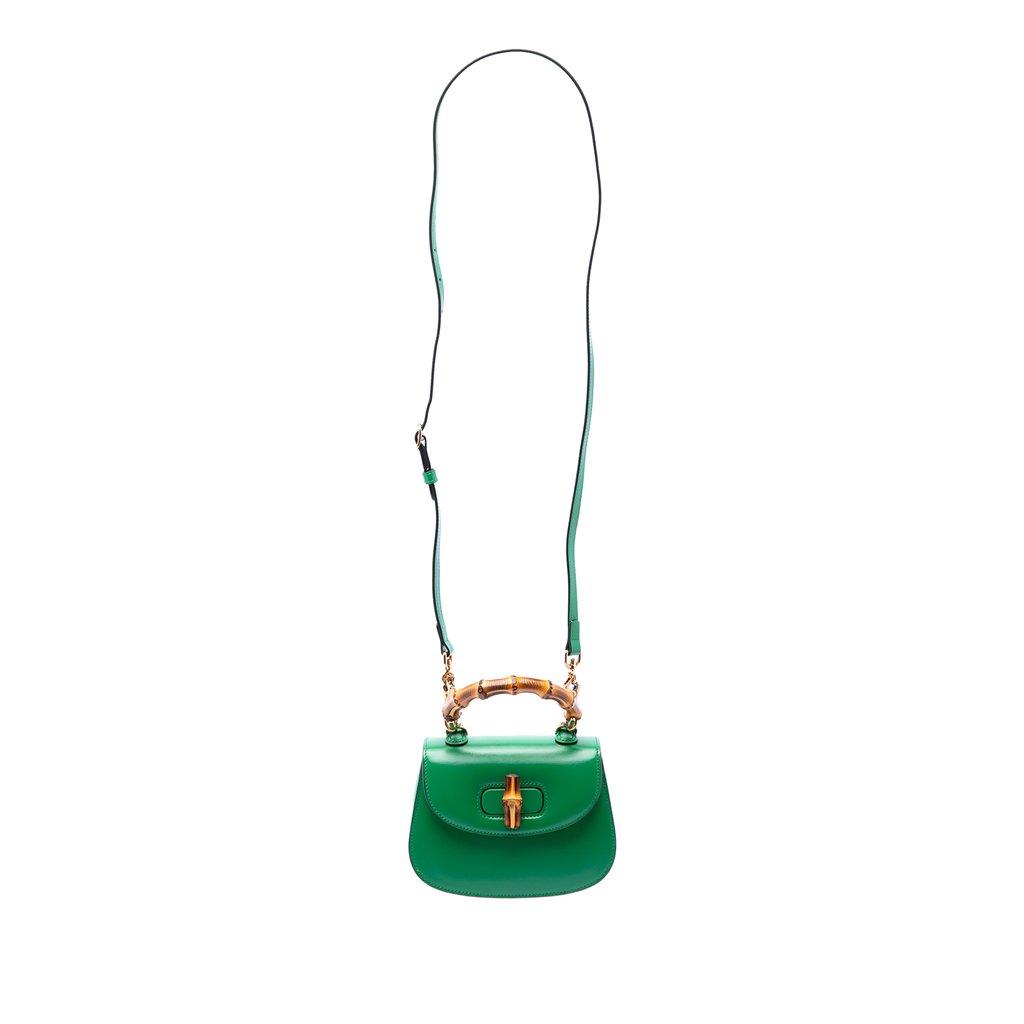 Gucci Mini Calfskin 1947 Bamboo Top Handle Bag