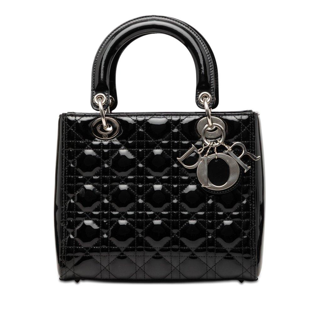 Dior Medium Patent Cannage Lady Dior
