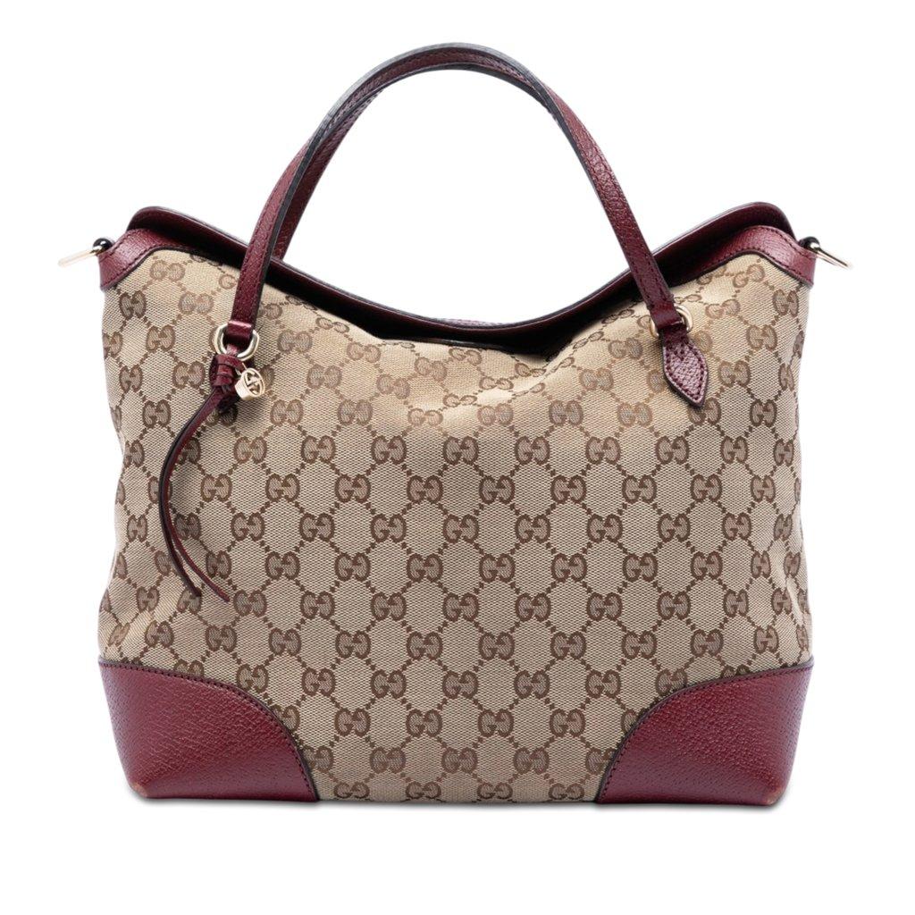 Gucci حقيبة حمل متوسطة الحجم قابلة للطي من قماش GG من ماركة Bree