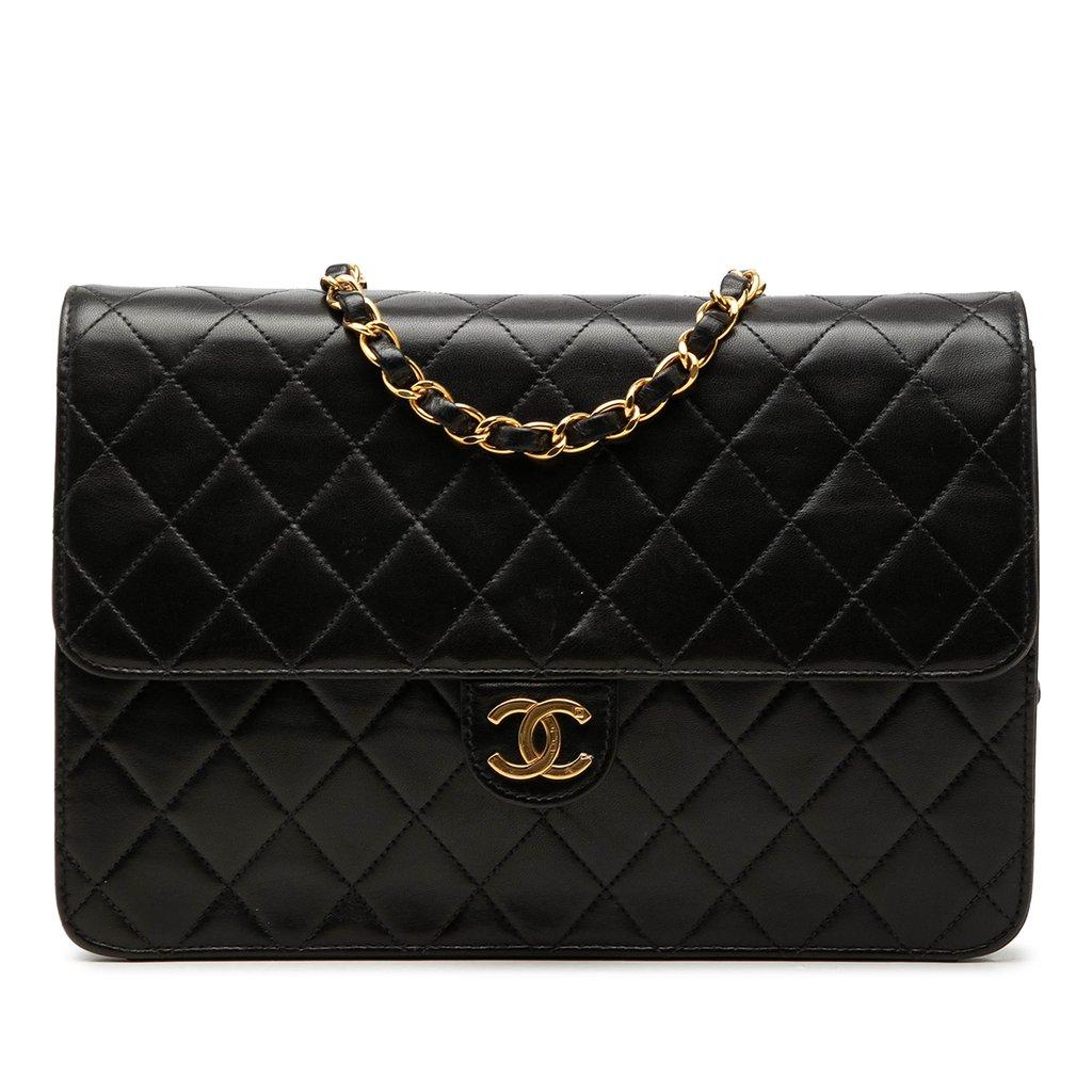 Chanel CC Quilted Lambskin Single Flap