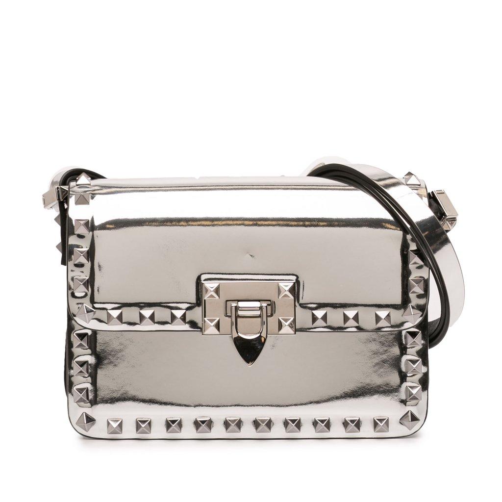Valentino Small Mirror Calfskin Rockstud23 Shoulder Bag