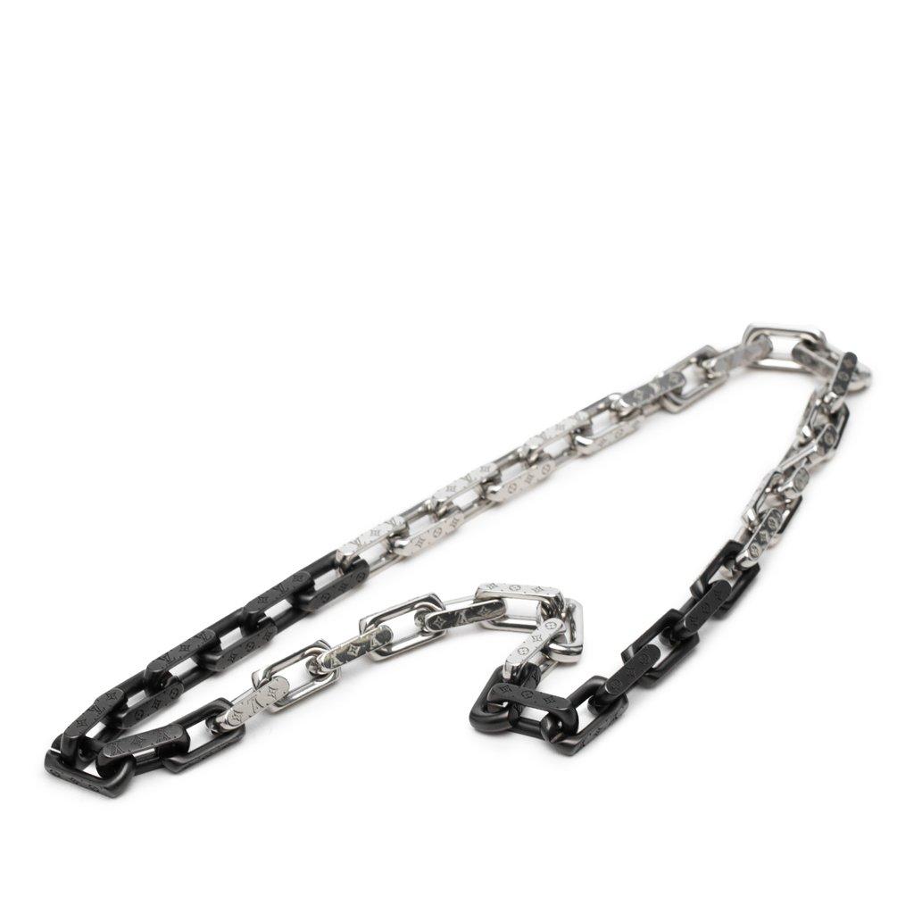 Louis Vuitton Stainless Steel Monogram Chain Necklace