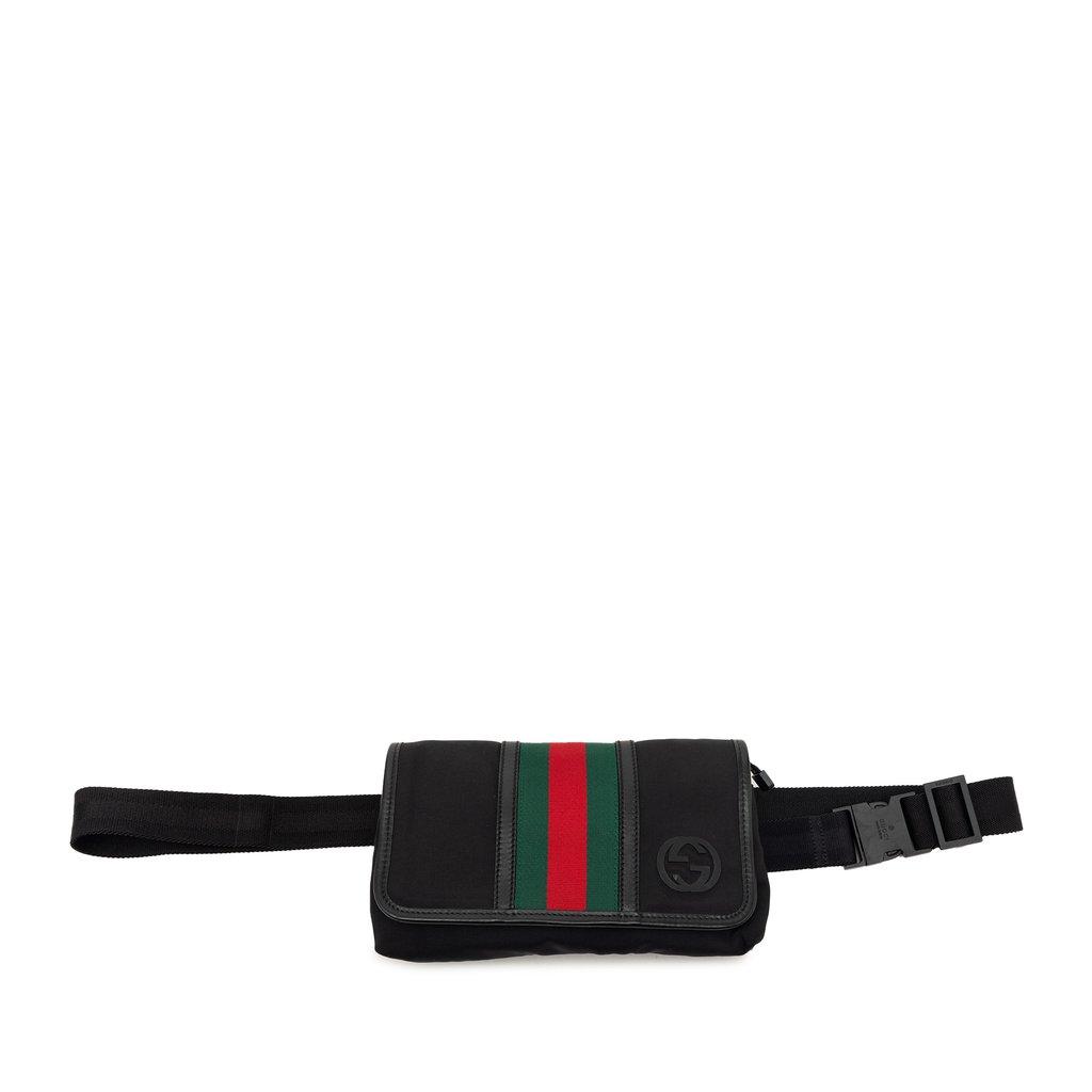 Gucci Nylon Interlocking G Web Belt Bag