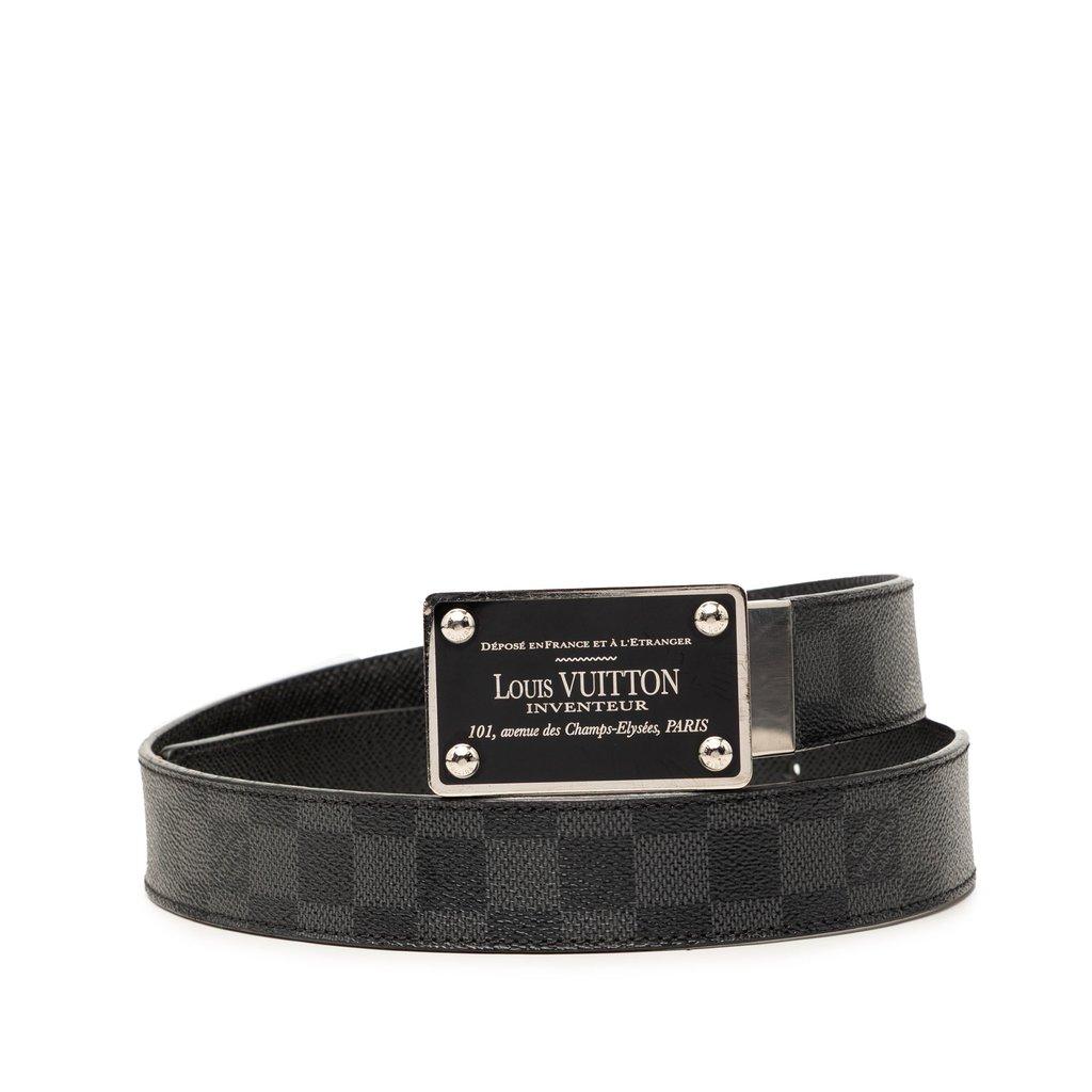 Louis Vuitton Damier Graphite Inventeur Reversible Belt